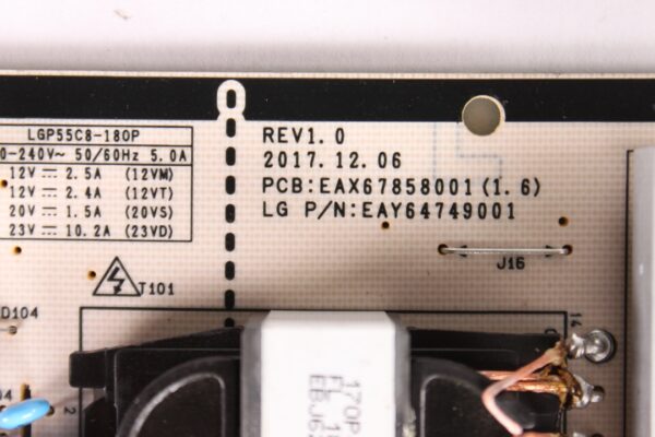 OLED55B8PUA EAY647749001 POWER SUPPLY