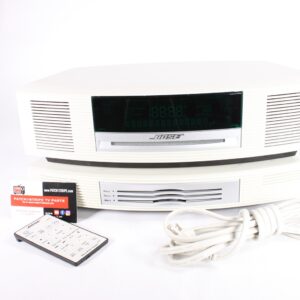 BOSE WAVE MUSIC SYSTEM AND MULTI CD CHANGER - PLATINUM WHITE.
